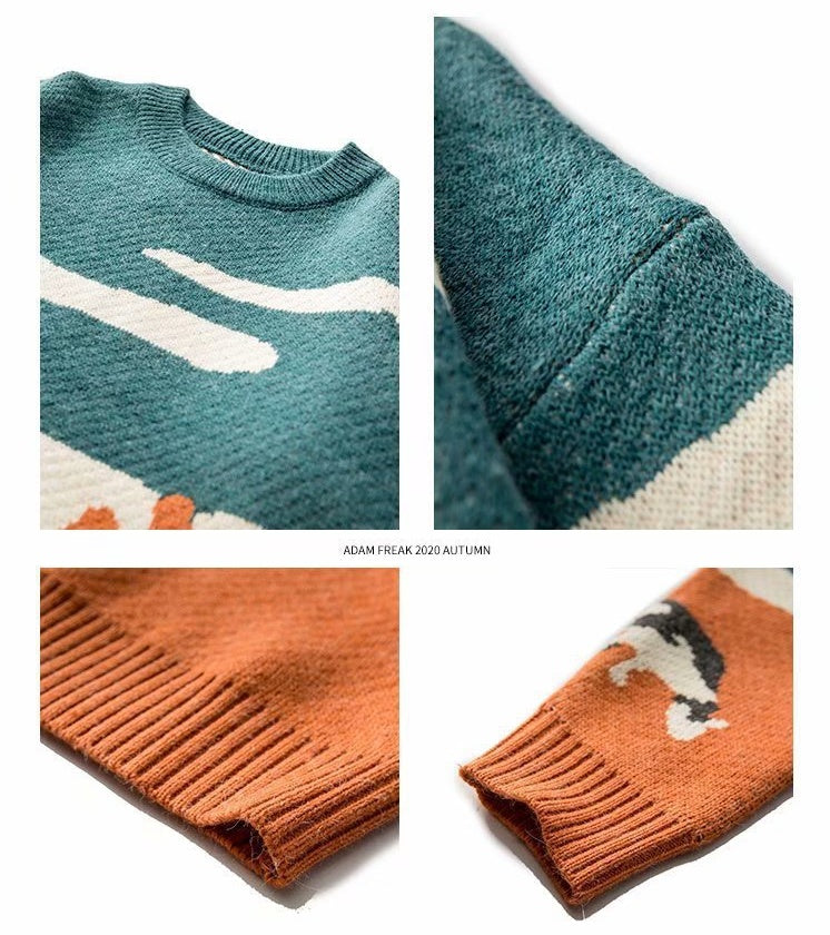 Amélie · Jersey de punto con paisaje de pradera