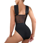 Amélie · Body halter cruzado con cintura de malla