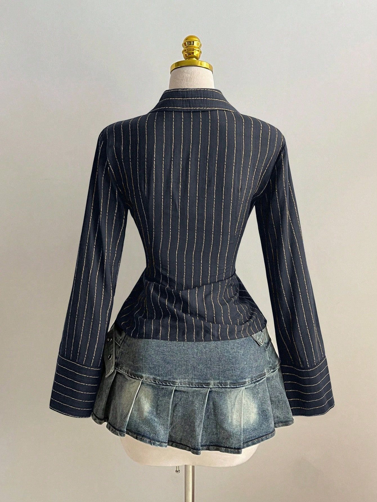 Amélie · Blusa de rayas con corchetes delanteros