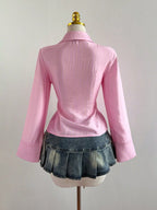 Amélie · Blusa de rayas con corchetes delanteros