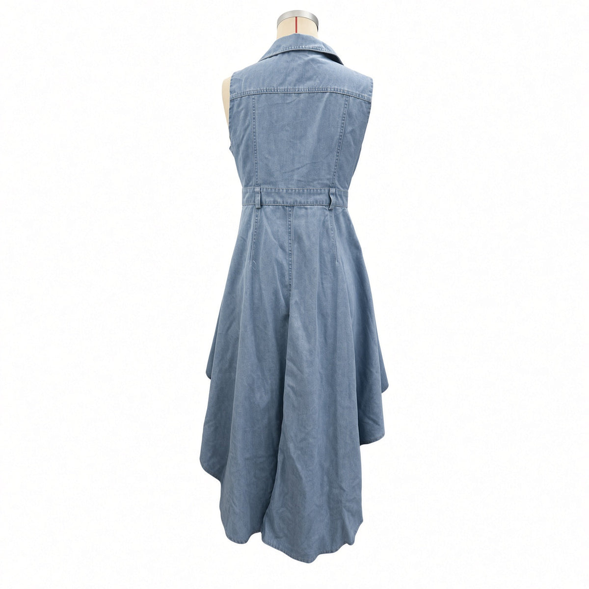 Amélie · Vestido largo vaquero de bajo asimétrico