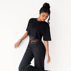 Amélie · Camiseta corta superpuesta con cintura de encaje