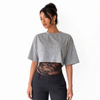 Amélie · Camiseta corta superpuesta con cintura de encaje