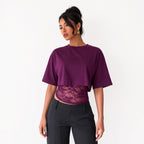 Amélie · Camiseta corta superpuesta con cintura de encaje