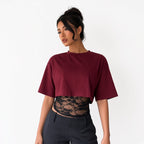 Amélie · Camiseta corta superpuesta con cintura de encaje