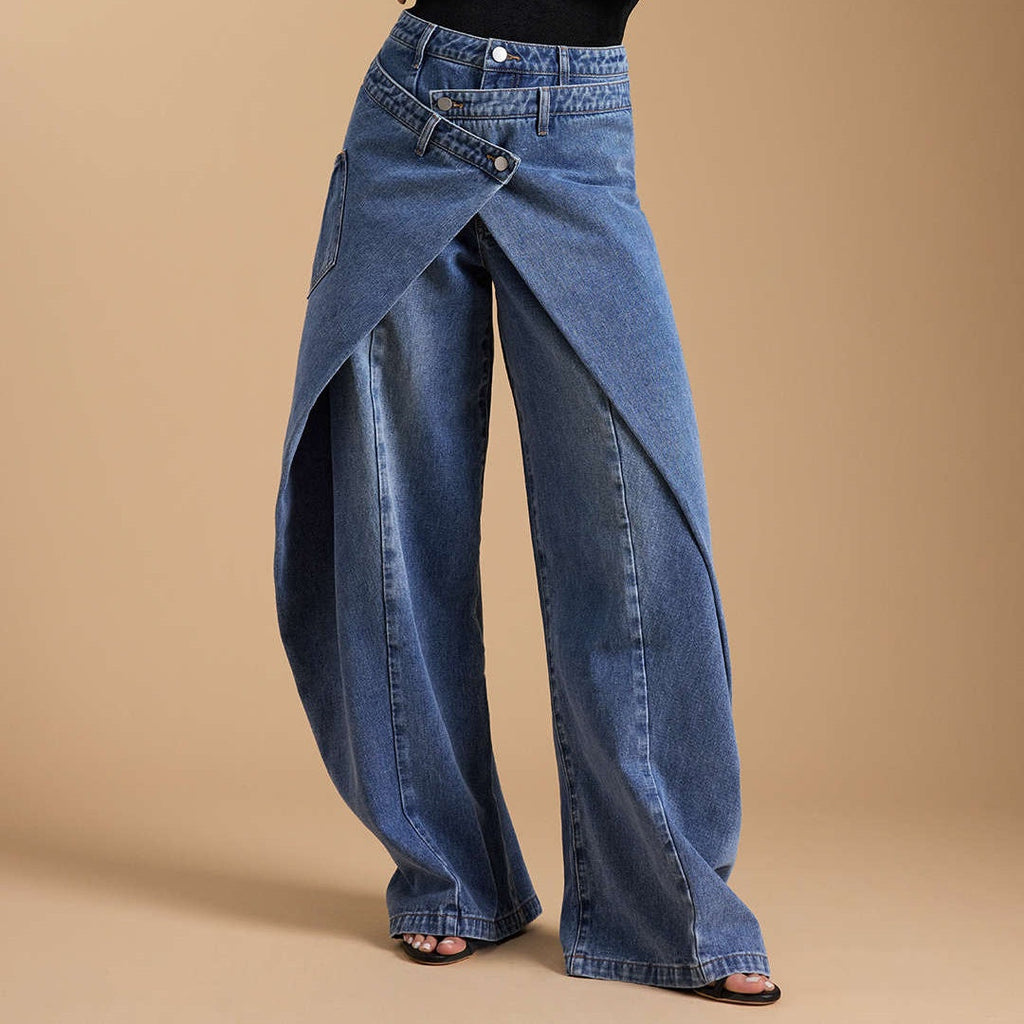 Amélie · Pantalón ancho cruzado asimétrico