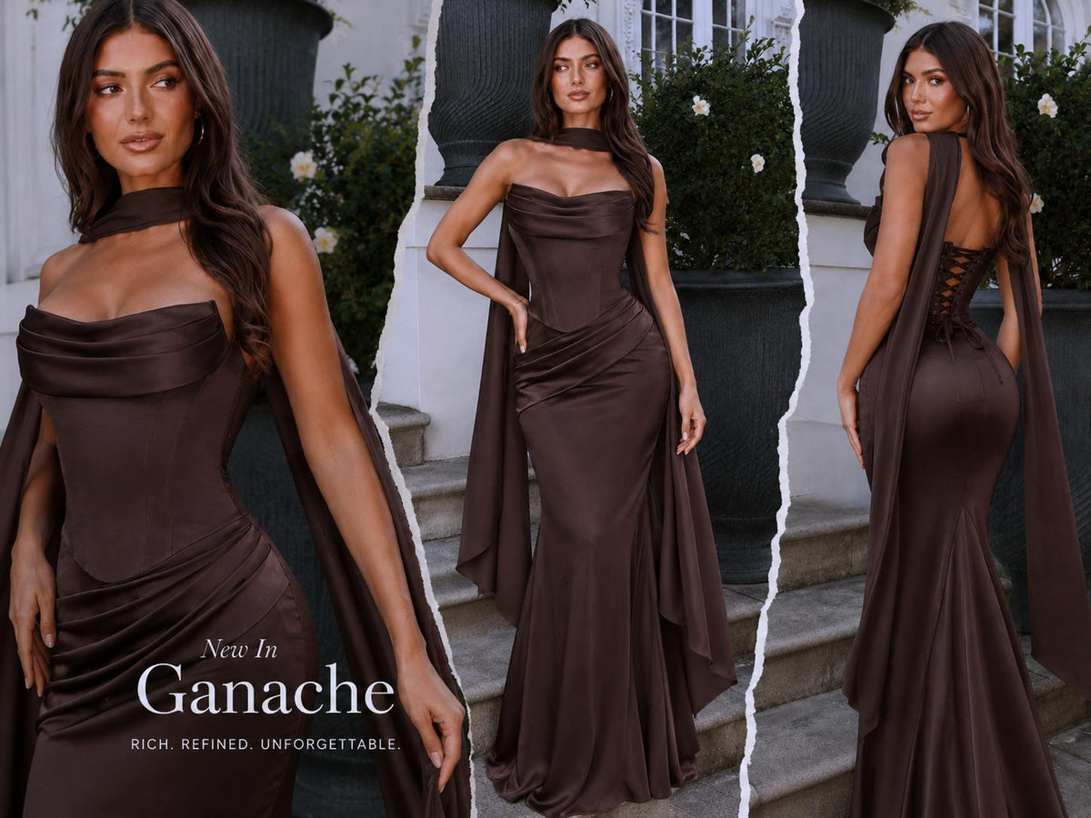 Amélie · Vestido de sirena de satén con pañuelo, hecho a medida