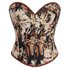 Amélie · Top corsé con estampado floral de óleo