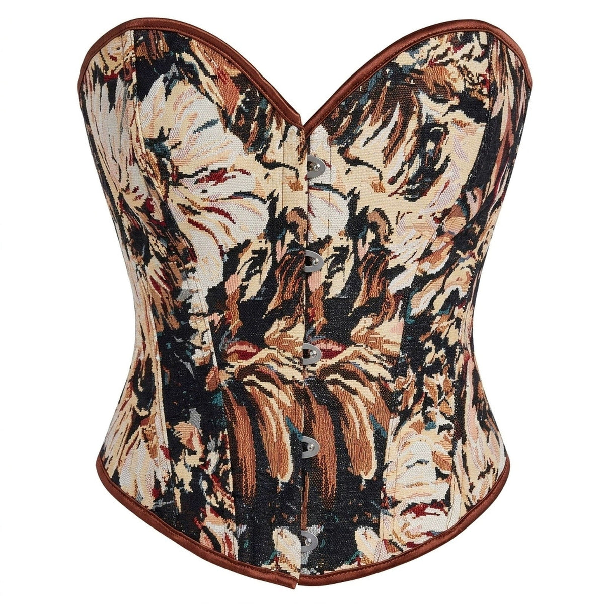 Amélie · Top corsé con estampado floral de óleo