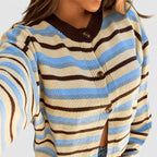 Amélie · Chaqueta de punto de rayas en contraste
