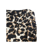 Amélie · Vestido corto palabra de honor de leopardo con volante