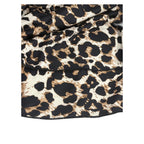 Amélie · Vestido corto palabra de honor de leopardo con volante