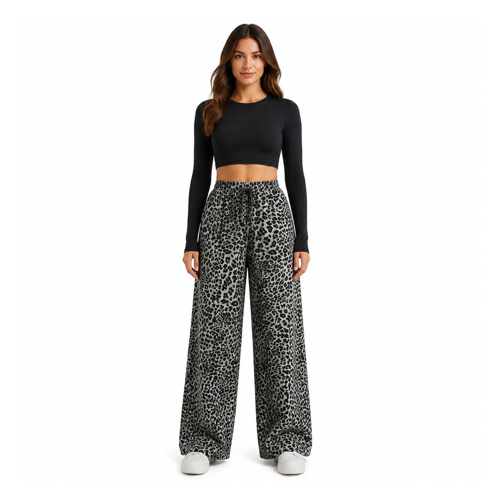 Amélie · Pantalón ancho de leopardo