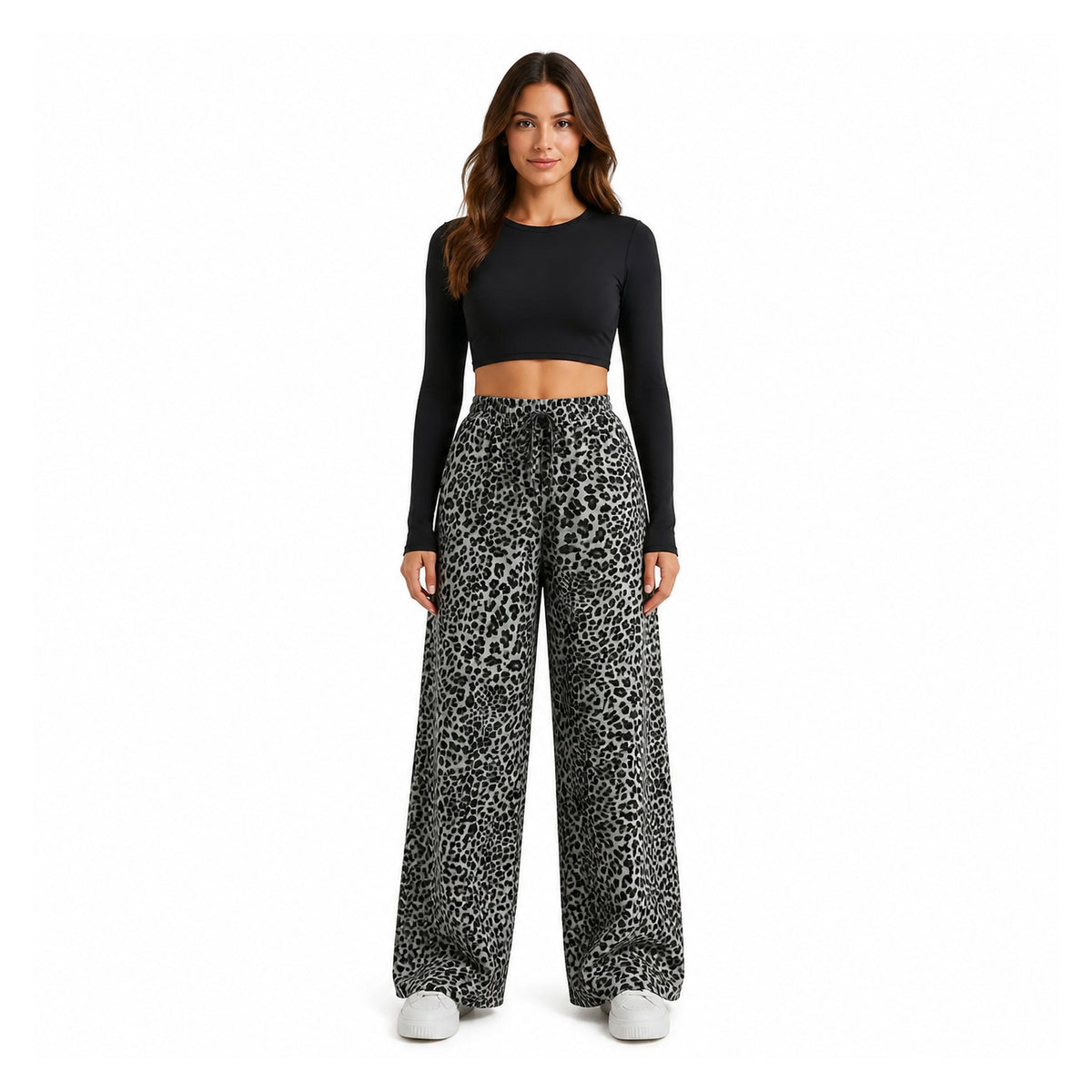 Amélie · Pantalón ancho de leopardo