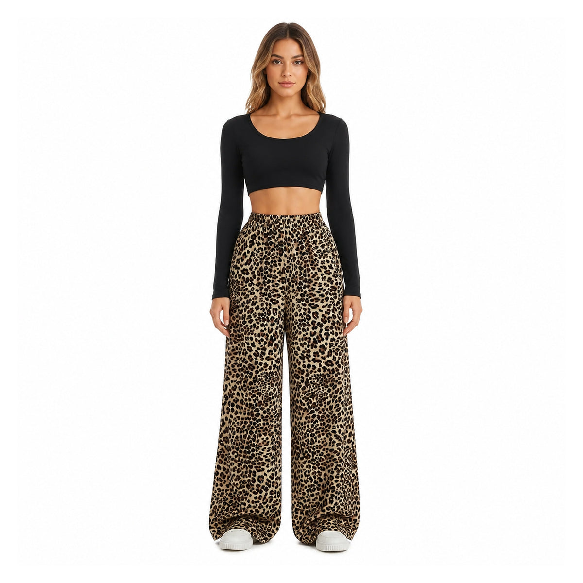 Amélie · Pantalón ancho de leopardo