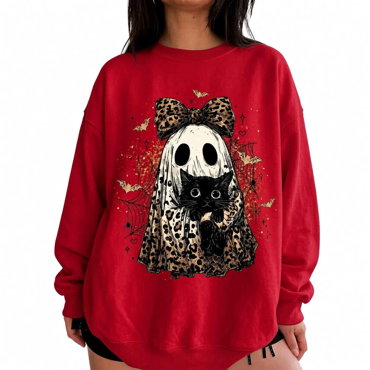 Amélie · Sudadera de Halloween con gato fantasma