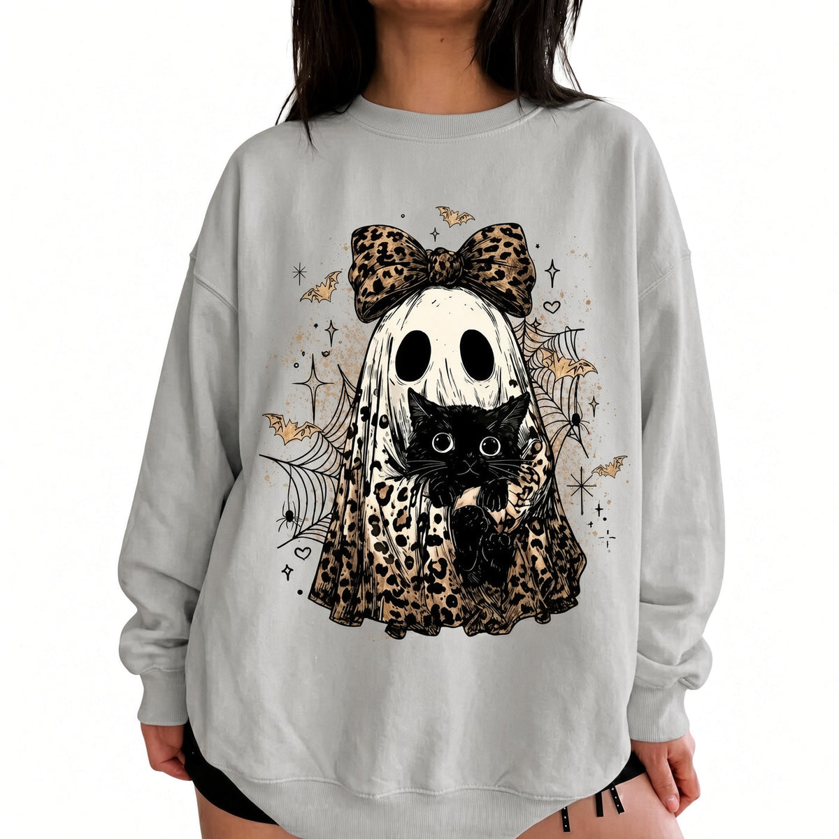 Amélie · Sudadera de Halloween con gato fantasma