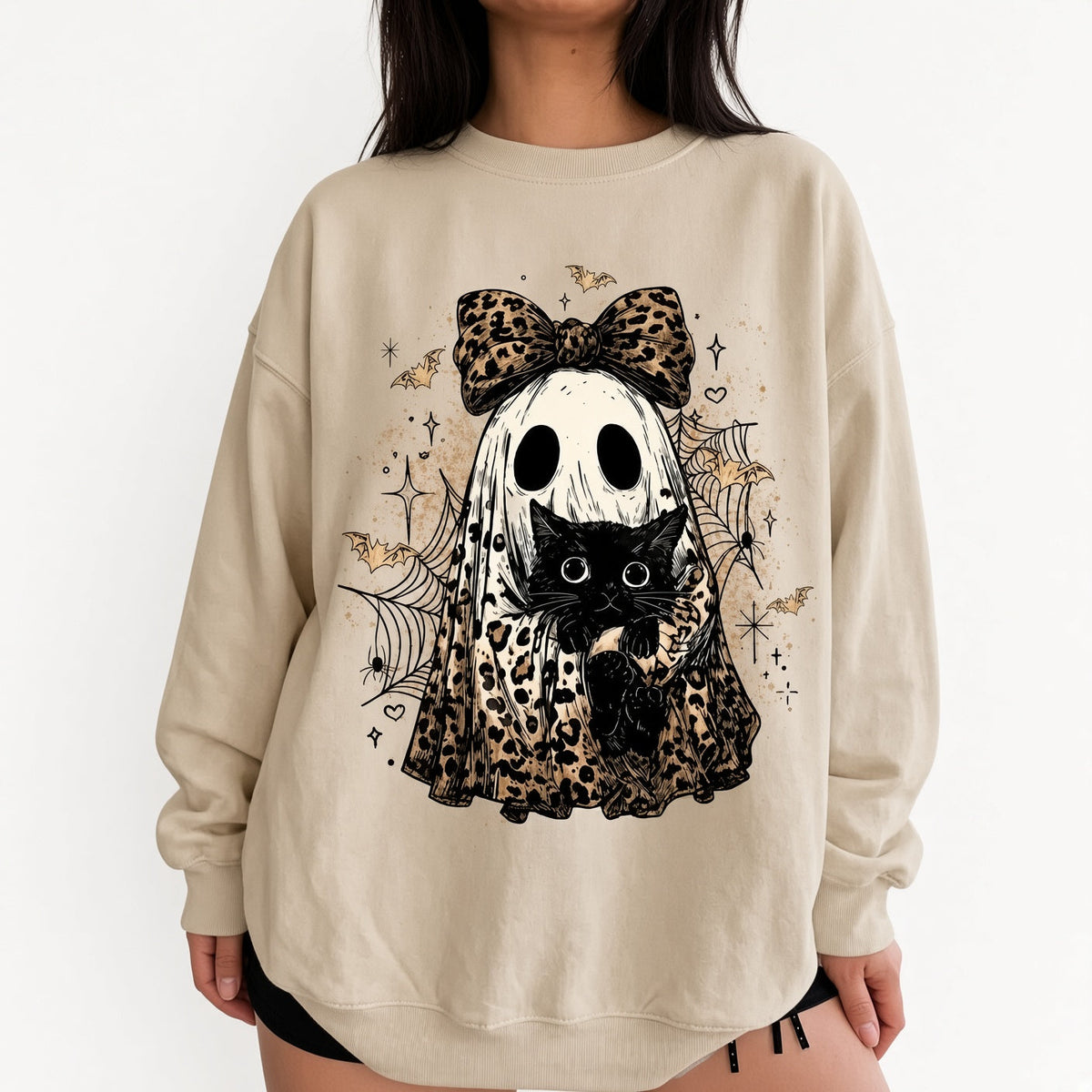 Amélie · Sudadera de Halloween con gato fantasma
