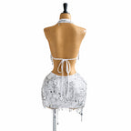 Amélie · Conjunto corto de lentejuelas con cuello halter