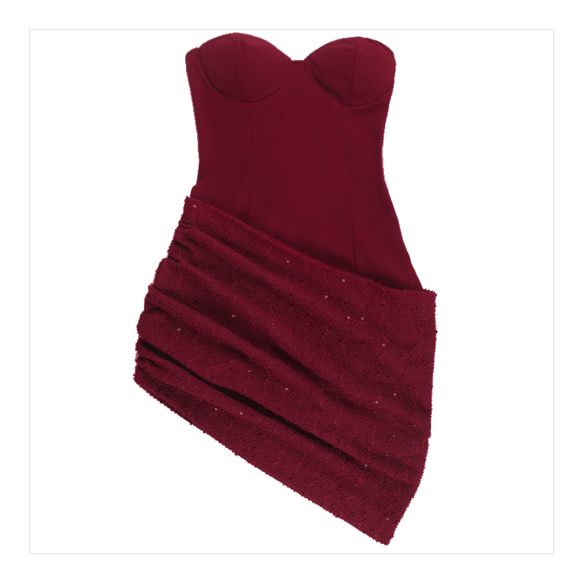 Amélie · Vestido corto drapeado con brillo