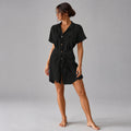 Amélie · Camisa pareo con botones y cintura anudada