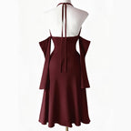 Amélie · Vestido largo con abertura y mangas desmontables