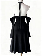 Amélie · Vestido largo con abertura y mangas desmontables