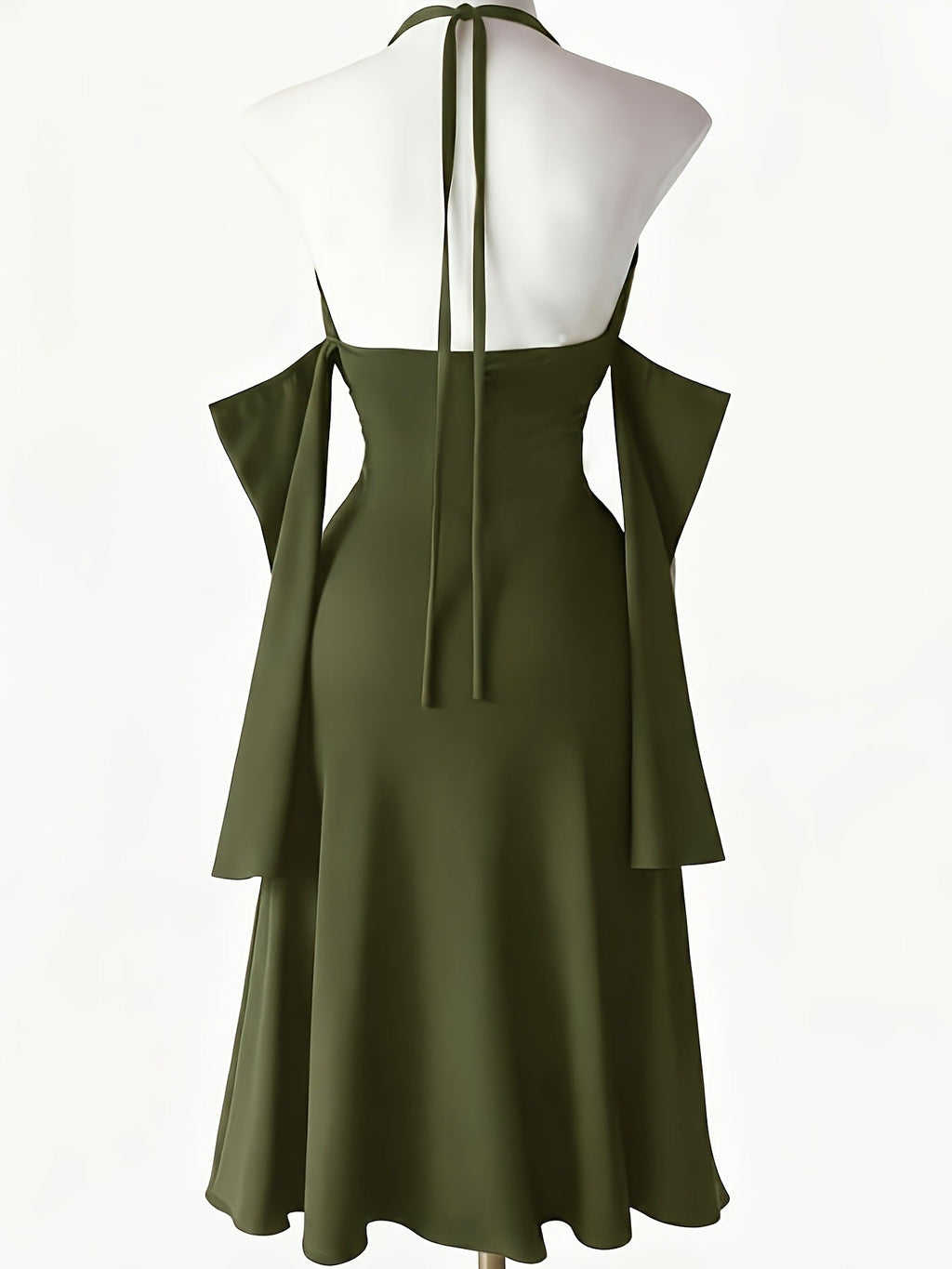 Amélie · Vestido largo con abertura y mangas desmontables