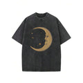 Amélie · Camiseta de algodón lavado con estampado de luna