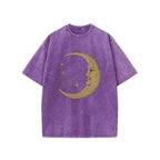 Amélie · Camiseta de algodón lavado con estampado de luna