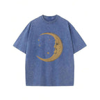 Amélie · Camiseta de algodón lavado con estampado de luna