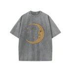 Amélie · Camiseta de algodón lavado con estampado de luna