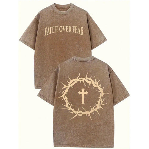 Amélie · Camiseta lavada con estampado de cruz