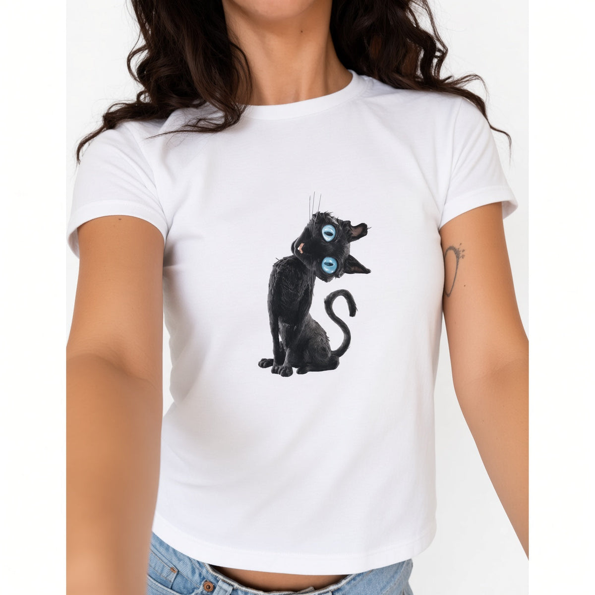 Amélie · Camiseta lavada de gato negro