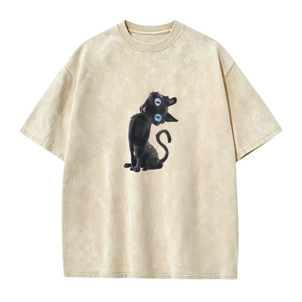 Amélie · Camiseta lavada de gato negro