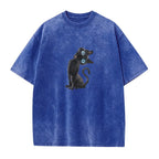 Amélie · Camiseta lavada de gato negro