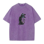 Amélie · Camiseta lavada de gato negro