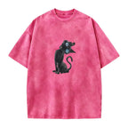 Amélie · Camiseta lavada de gato negro
