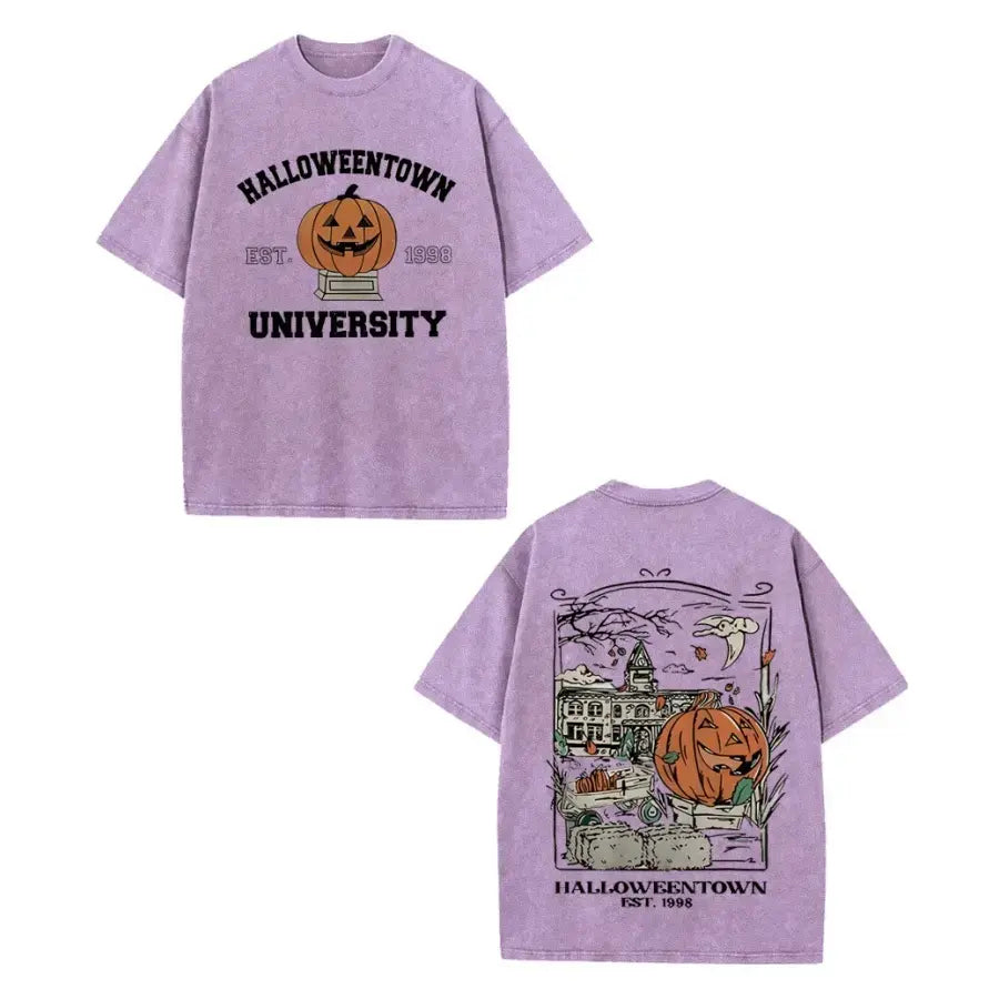 Amélie · Camiseta lavada con estampado de calabaza universitaria