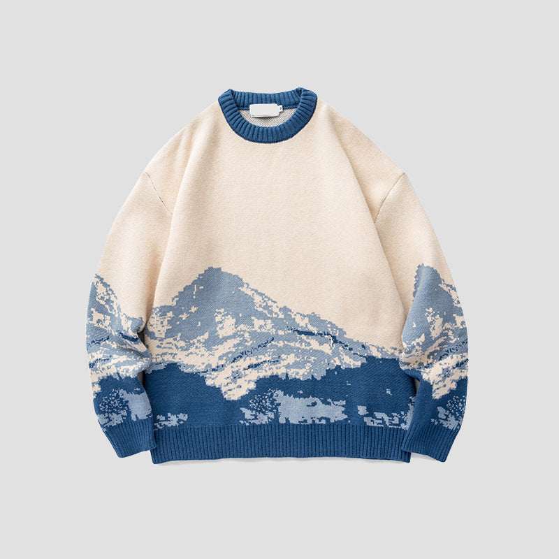 Amélie · Jersey de punto con paisaje de montaña