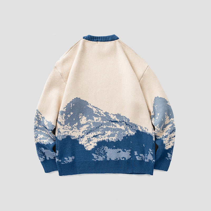 Amélie · Jersey de punto con paisaje de montaña