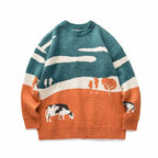 Amélie · Jersey de punto con paisaje de pradera