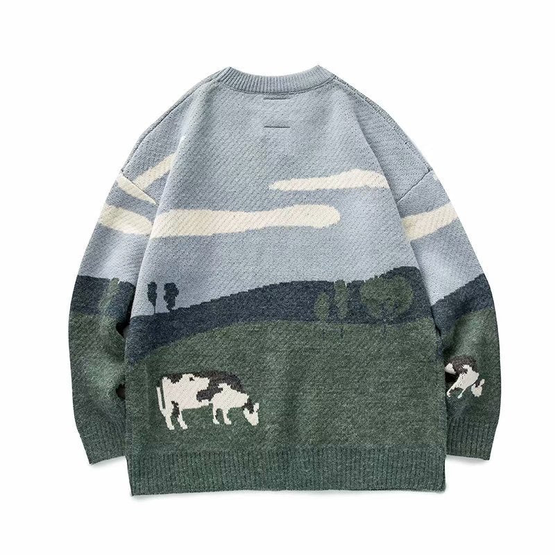 Amélie · Jersey de punto con paisaje de pradera