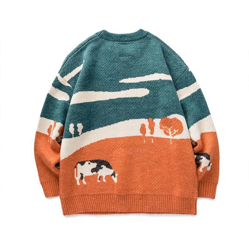 Amélie · Jersey de punto con paisaje de pradera