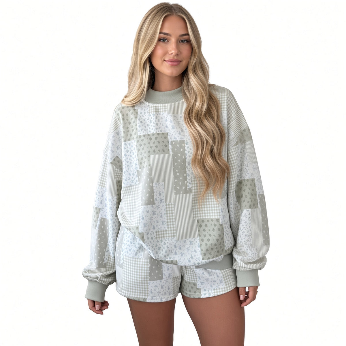 Amélie · Conjunto de estar por casa con estampado patchwork