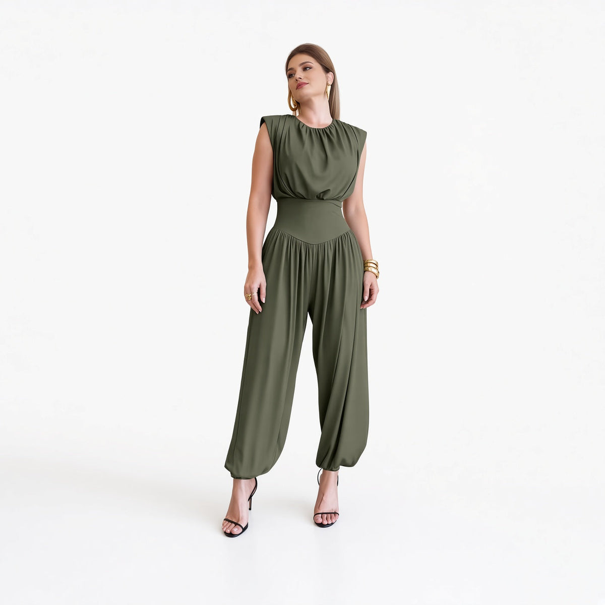 Amélie · Mono estilo harén con hombreras