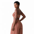 Amélie · Conjunto de top bandeau de rayas y pantalón