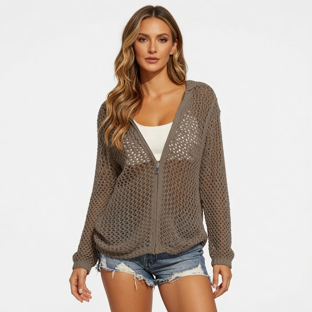 Amélie · Chaqueta calada con capucha y cremallera