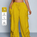 Amélie · Pantalón cargo ancho con cintas regulables