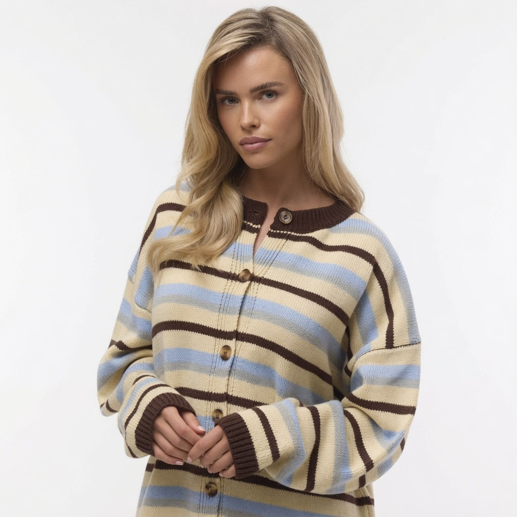 Amélie · Chaqueta de punto de rayas en contraste